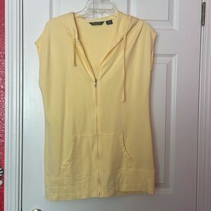 Yellow Eddie Bauer Cotton Vest/Sleeveless Hoodie
